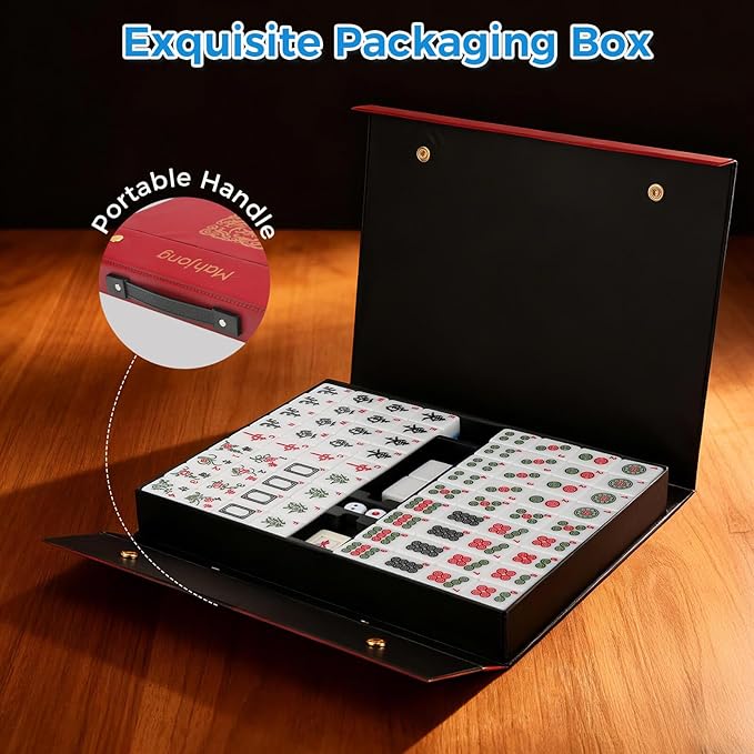 Juego de Mahjong Profesional 146 Fichas con Estuche miniatura 6