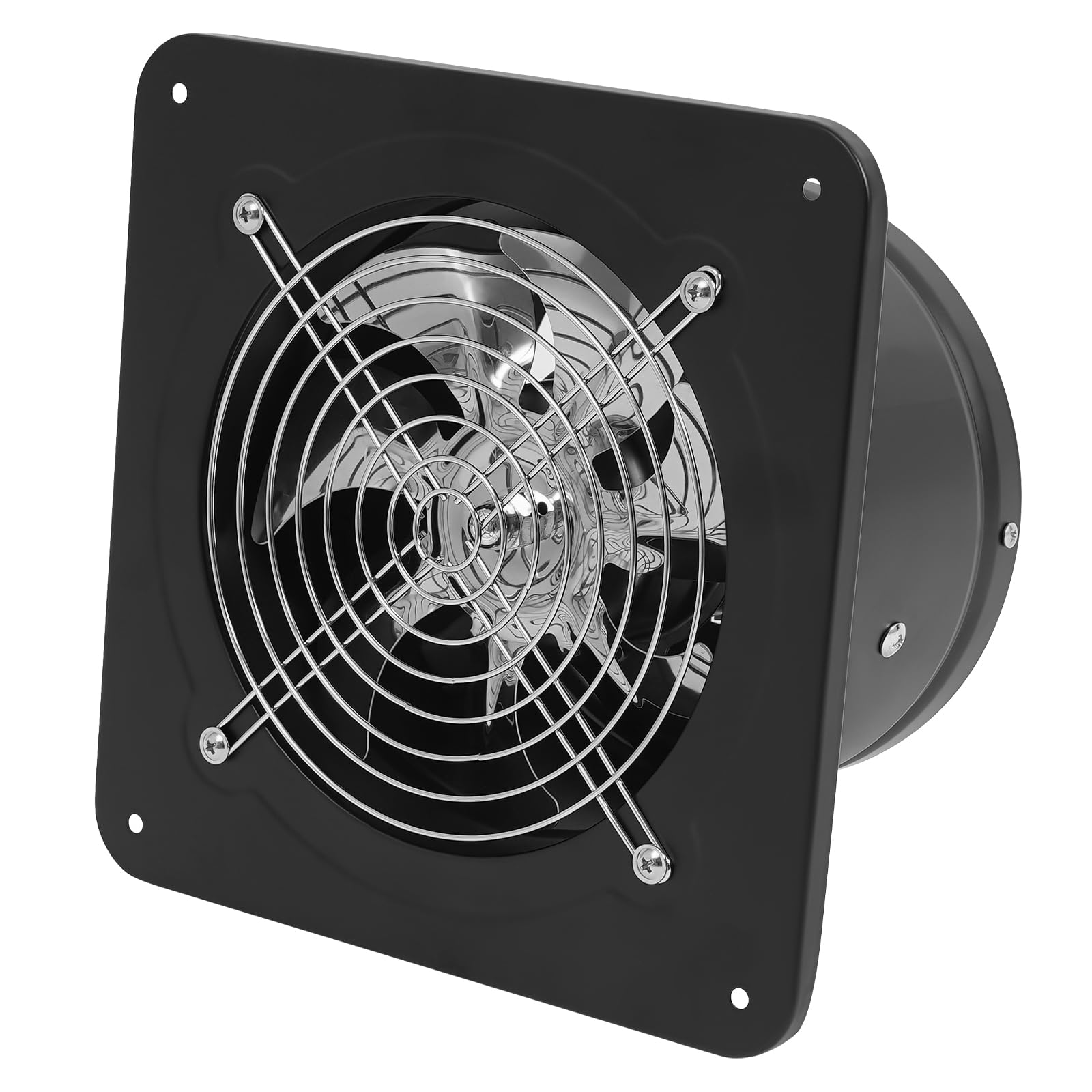 Wentylator wyciągowy, 50 W, 2600 obr./min, przemysłowy, 7 łopatek, średnica grzbietu, wentylator osiowy z odporną na warunki atmosferyczne klapą wylotową