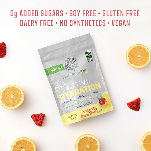 Miniatura 5 de Sunwarrior Electrolitos en polvo Vitamina B12 Real Salt Coco Agua Deportes Nutrición Keto Friendly Water Enhancer Hydration Packet  Polvo de