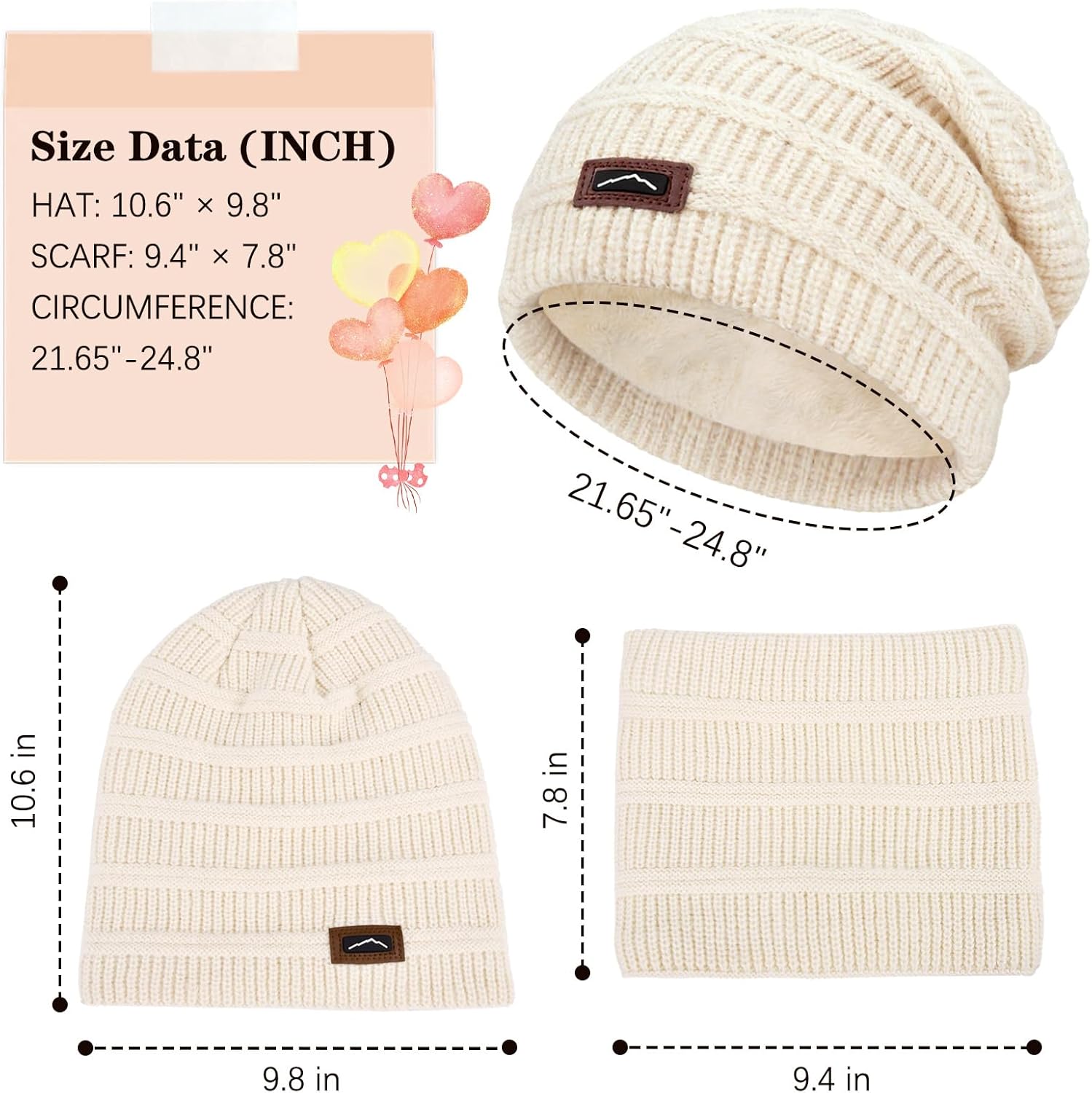 ZOORON Slouchy Beanies Hats for Men Women Cable Knit Winter Hats Chunky Beanie Skull Warm Cap - Image 5