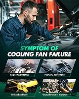 Vista 6 de SCITOO Ventilador de refrigeración del motor Cluth compatible con Ford 2011 para Explorer 3.5L 2006-2010 Ford para Explorer 4.0L 2006-2010 Ford