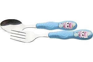 Zak! Designs Easy Grip Flatware for Kids, Featuring Adorable Disney Palace Pets