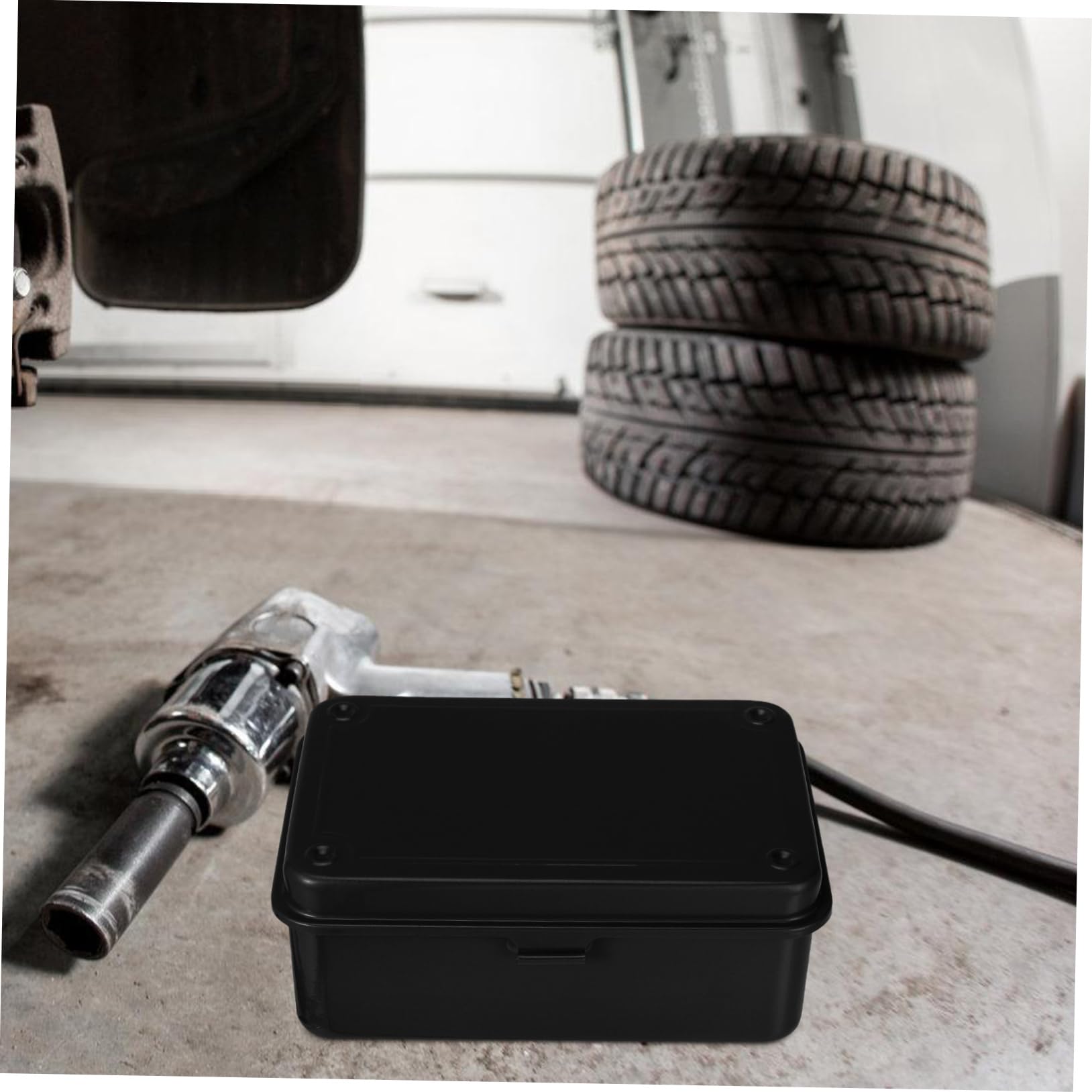 SHINEOFI Cassetta Degli Attrezzi in Metallo Coperchio Piccola Scatola Portautensili in Ferro Resistente Per Riparazioni Domestiche e Auto Organizer Essenziale Per Casa e Officina