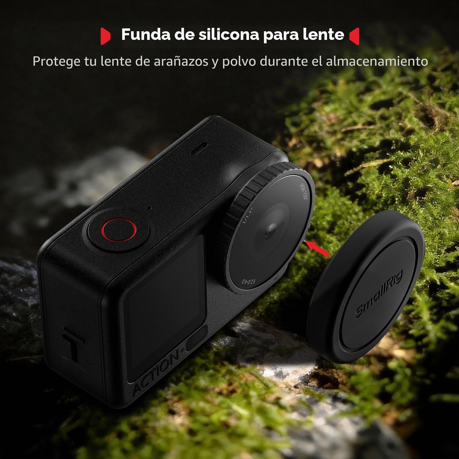SMALLRIG Kit de Filtros para DJI Osmo Action 6, ND16/CPL y 1/4 Black Mist con Cubierta de Silicona, Montura Snap-On, Accesorios para Video y Fotografía - 5896