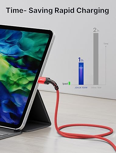 Vista 85 de JSAUX Cable USB C a USB C de 100 W para iPhone 17, cable de carga USBC tipo C 5A de carga rápida compatible con iPhone 17 Air 16 15 Pro Max Samsung