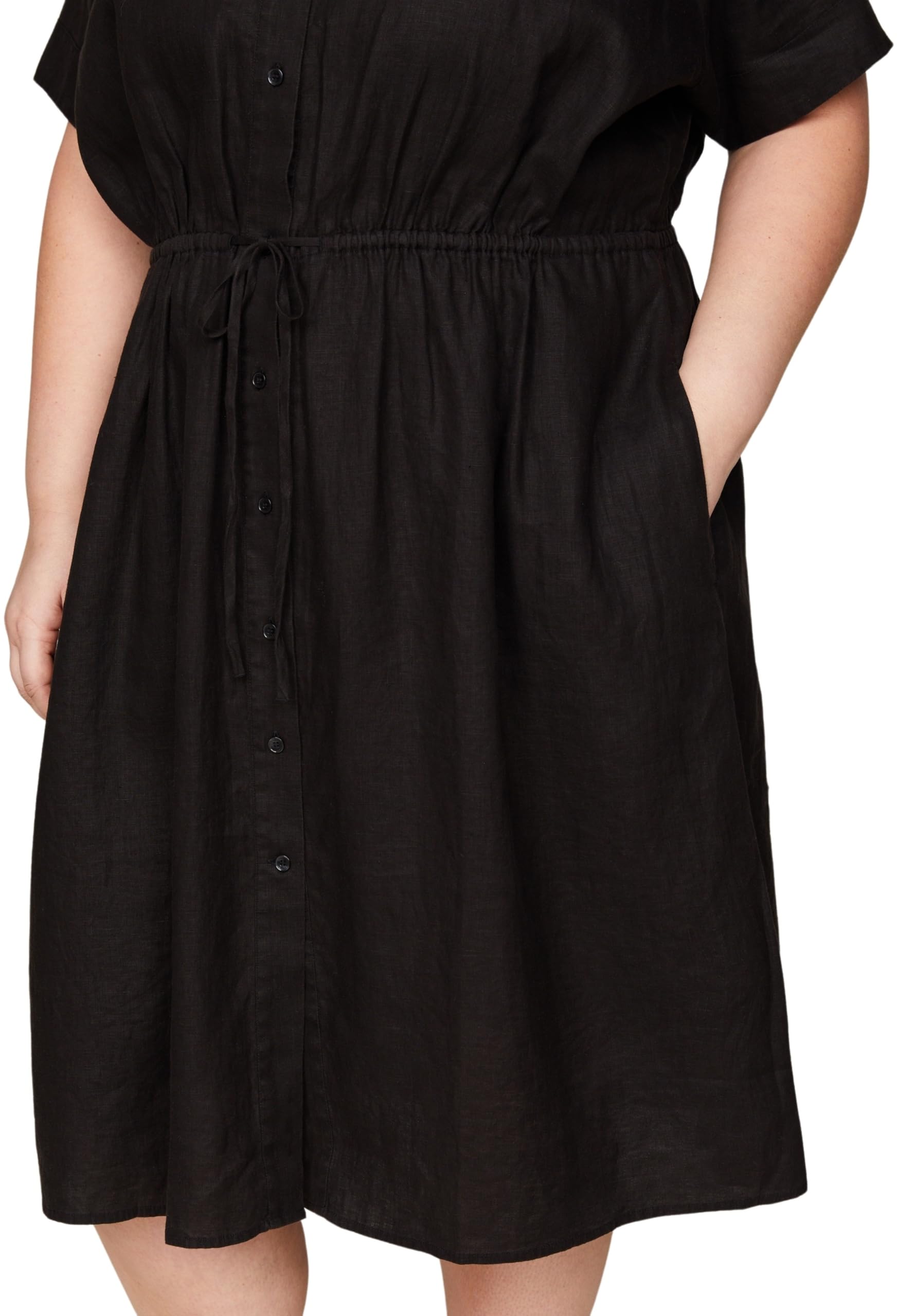 Tommy Hilfiger CRV Linen SS Shirt Dress Ww0ww42512 Vestidos Camiseros Mujer (Pack de 1)