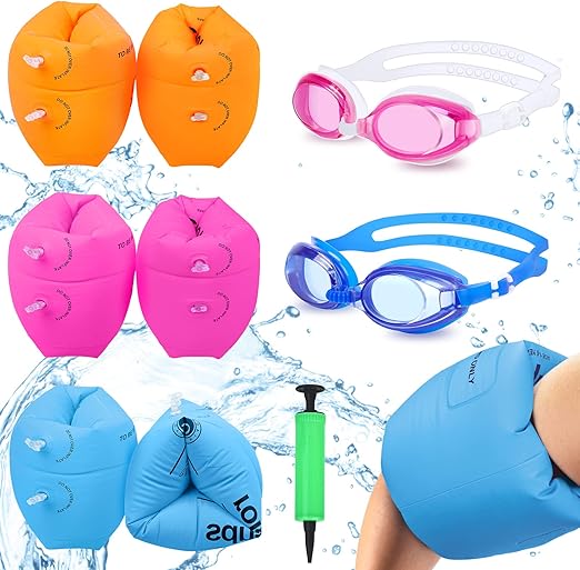 Arm Floaties for Kids 612yrs, PVC Arm Floaties Inflatable Swim Arm