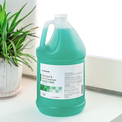 Miniatura 7 de McKesson Limpiador de piel perineal, 1 galón [paquete de 1] gel de baño sin enjuague para la incontinencia o el cuidado de la ostomía, aroma a