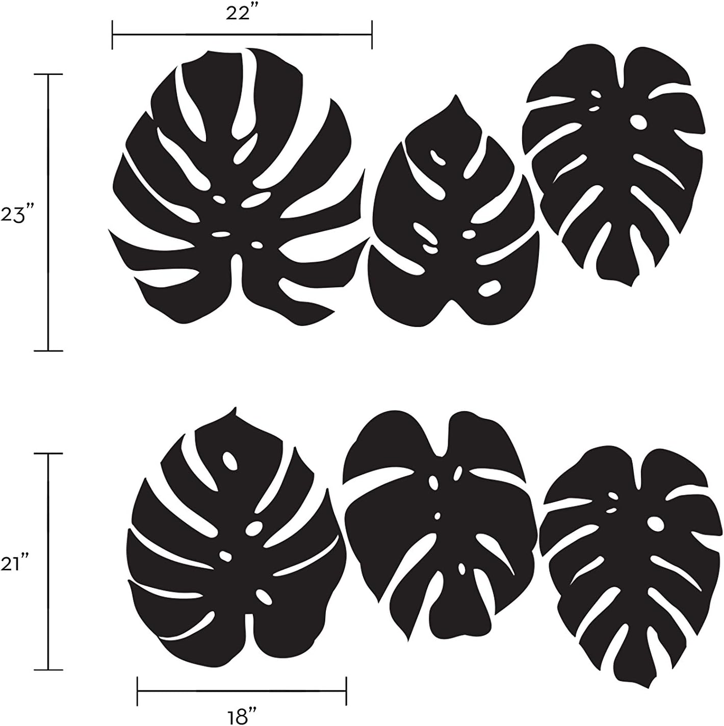 Monstera Leaves Wall Decal (Scheme A)