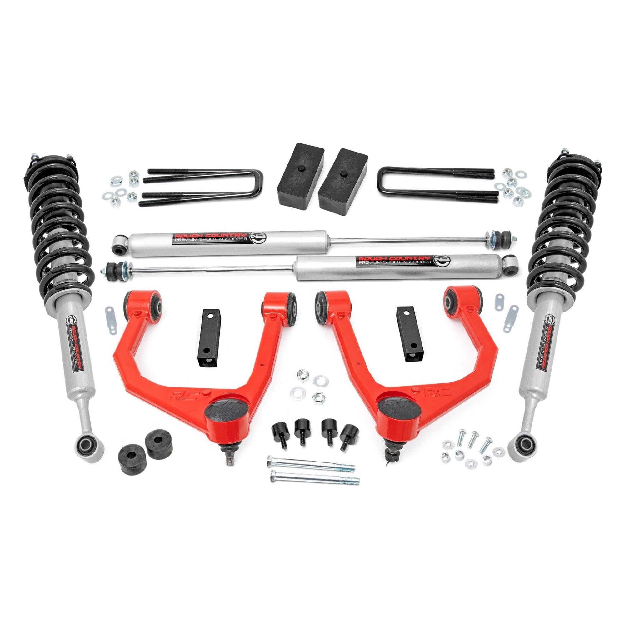 Photo 1 of ** NEW ** Rough Country 3.5" Lift Kit w/N3 Struts for 2007-2021 Toyota Tundra - 76831RED