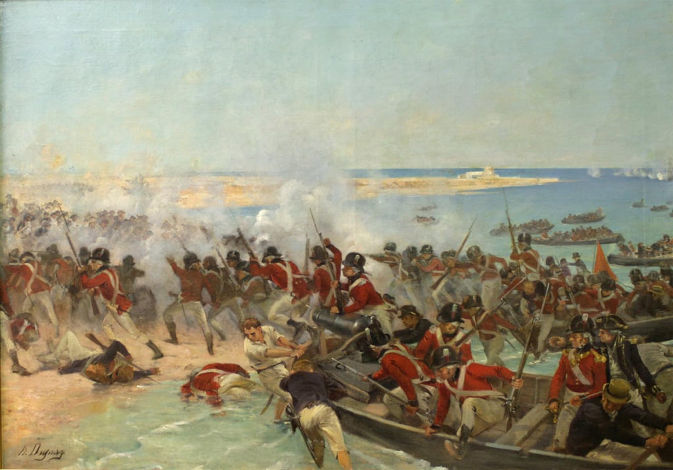 Débarquement de marines à Aboukir tableau toile pour mur vide bureau - 5