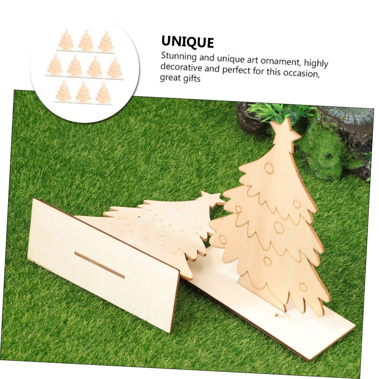 Operitacx 30 Pièces Sapin De Noël Mini-jouet Ornements De Bureau De Noël Fournitures De Fête De Faveurs Jouets D'artisanat De Arbre De De Table Décor De Sapin En Bois