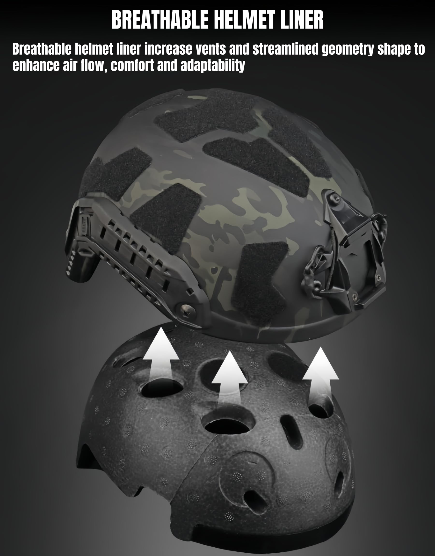 ACEXIER Casco protettivo da tiro tattico SF SUPER High Cut, casco tattico FAST