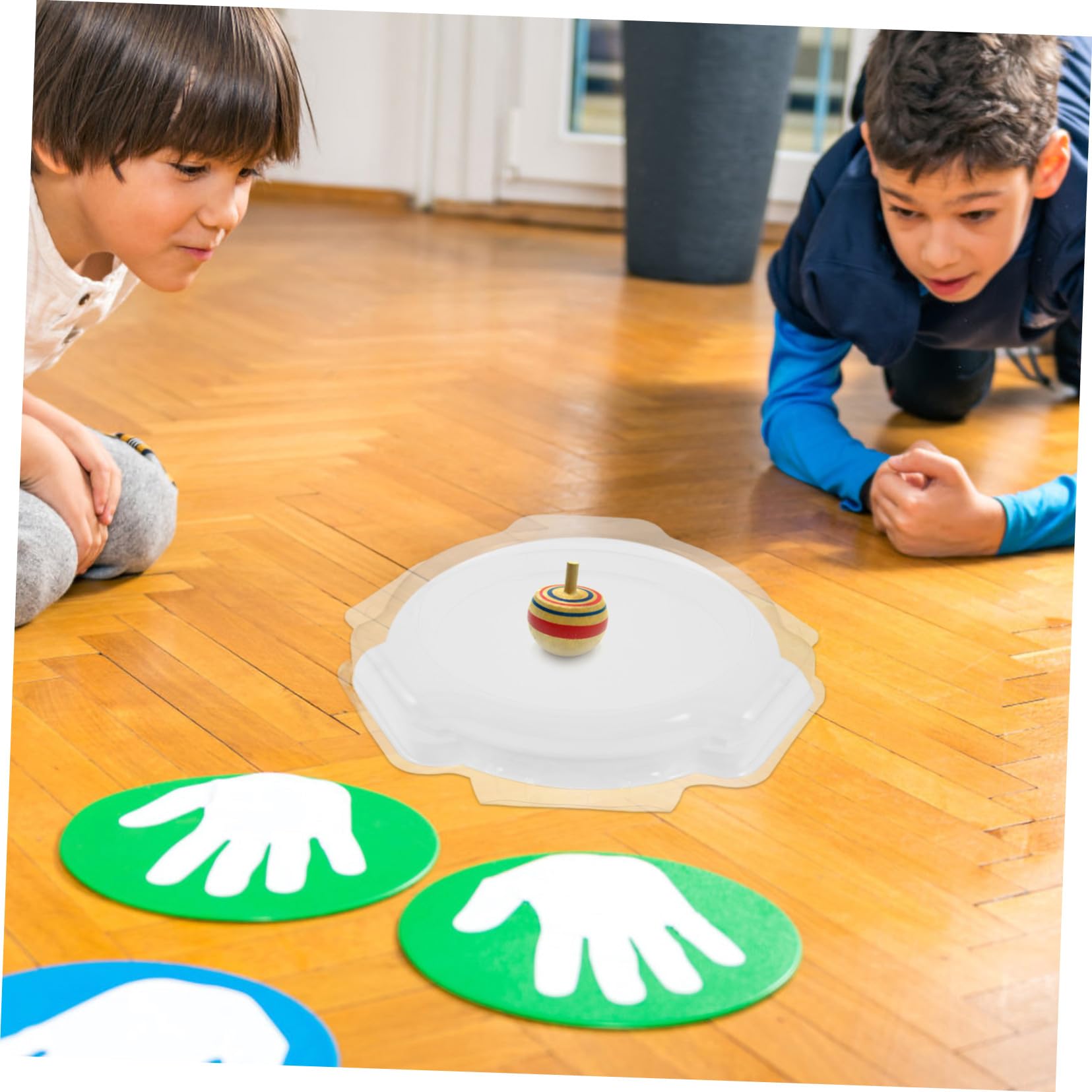 Hemobllo Plato de Entrenamiento Giratorio para Niños Escudo Protector y Plástico Reutilizable, Juego Interactivo Adecuado para Competiciones en Casa y Escuela