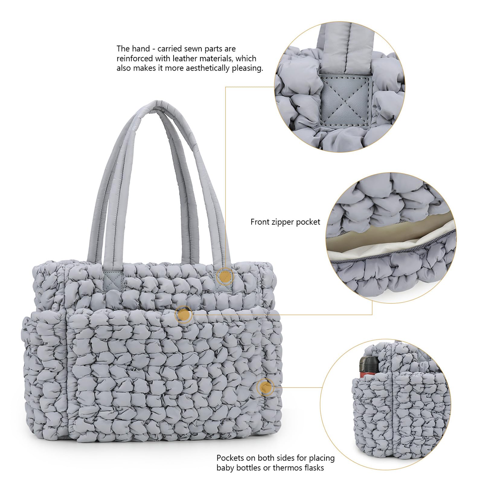 Wasserabweisende Wickeltasche für Mütter, großes Fassungsvermögen und leichtes Design mit mehreren Taschen für Reiseutensilien, geräumiger Windel Organizer