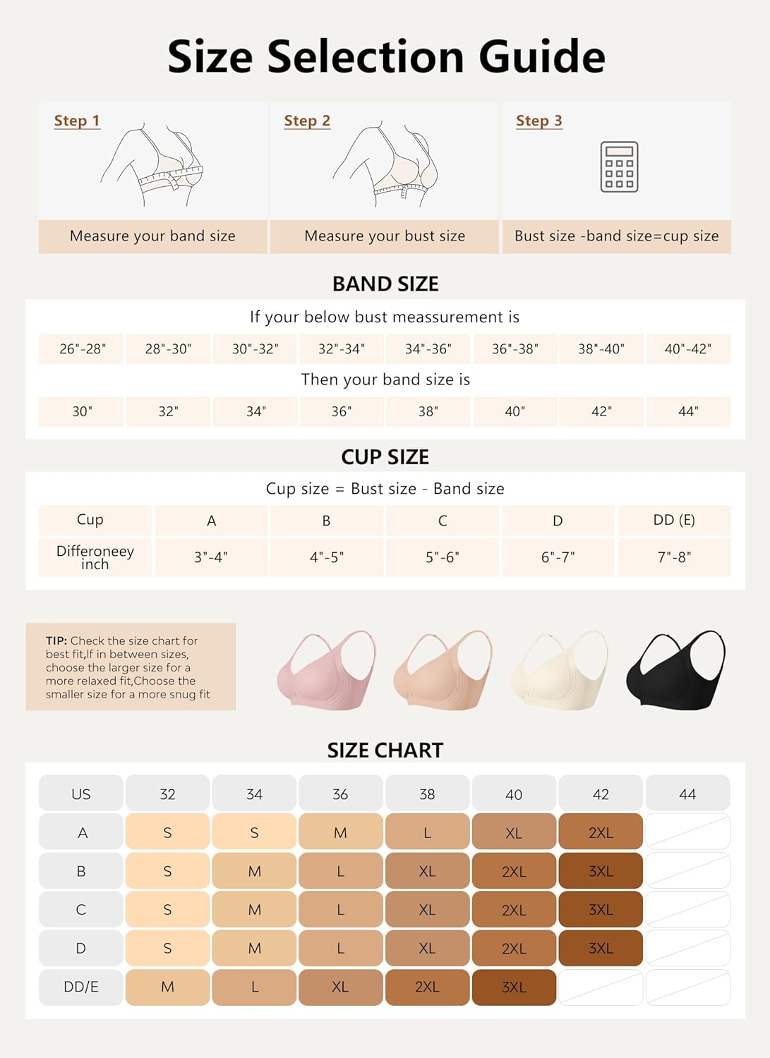Xcutting Wireless Push Up Bras Full Coverage No Underwire Seamless T Shirt Bra Everyday Sleep Jelly Bras for Older Women - Image 6