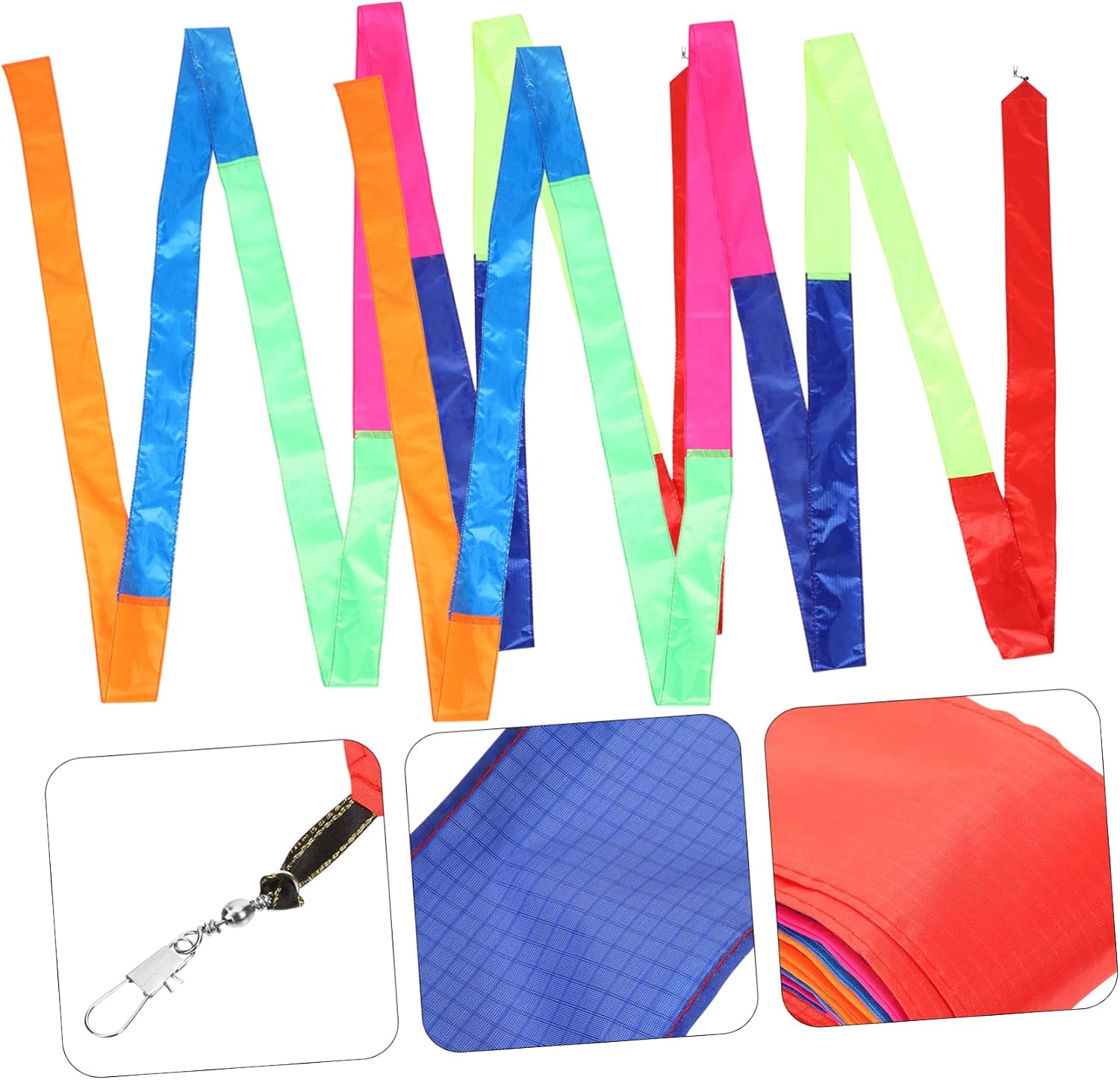 KICHOUSE 2Pcs Rainbow Kite Tail Tube Nylon Cloth Streamer Accessory image 4