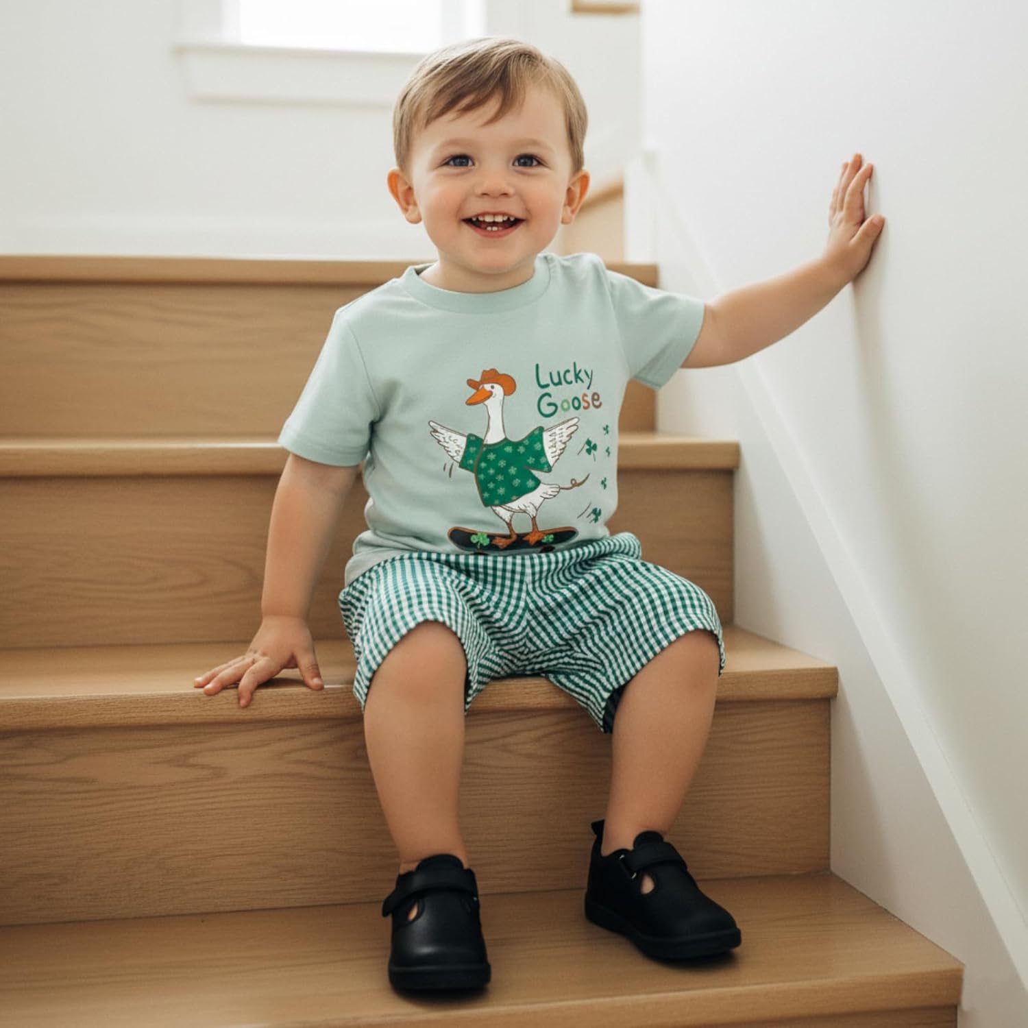 Fiomva Baby St Patricks Day Outfit Boy Girl Striped Short Sleeve T Shirt Tee Jogger Shorts Set Toddler Summer Clothes - Image 2