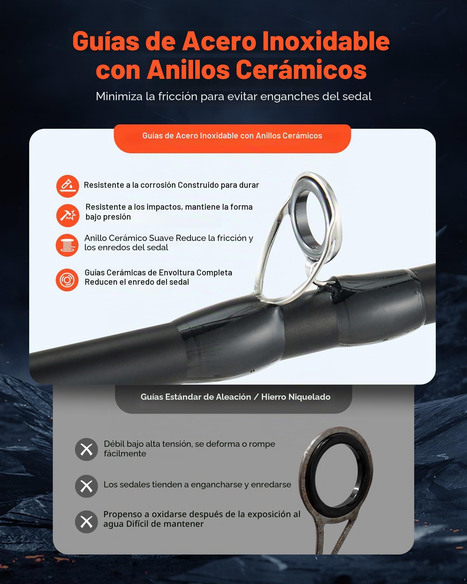 VEVOR Combo de caña y carrete de pesca
