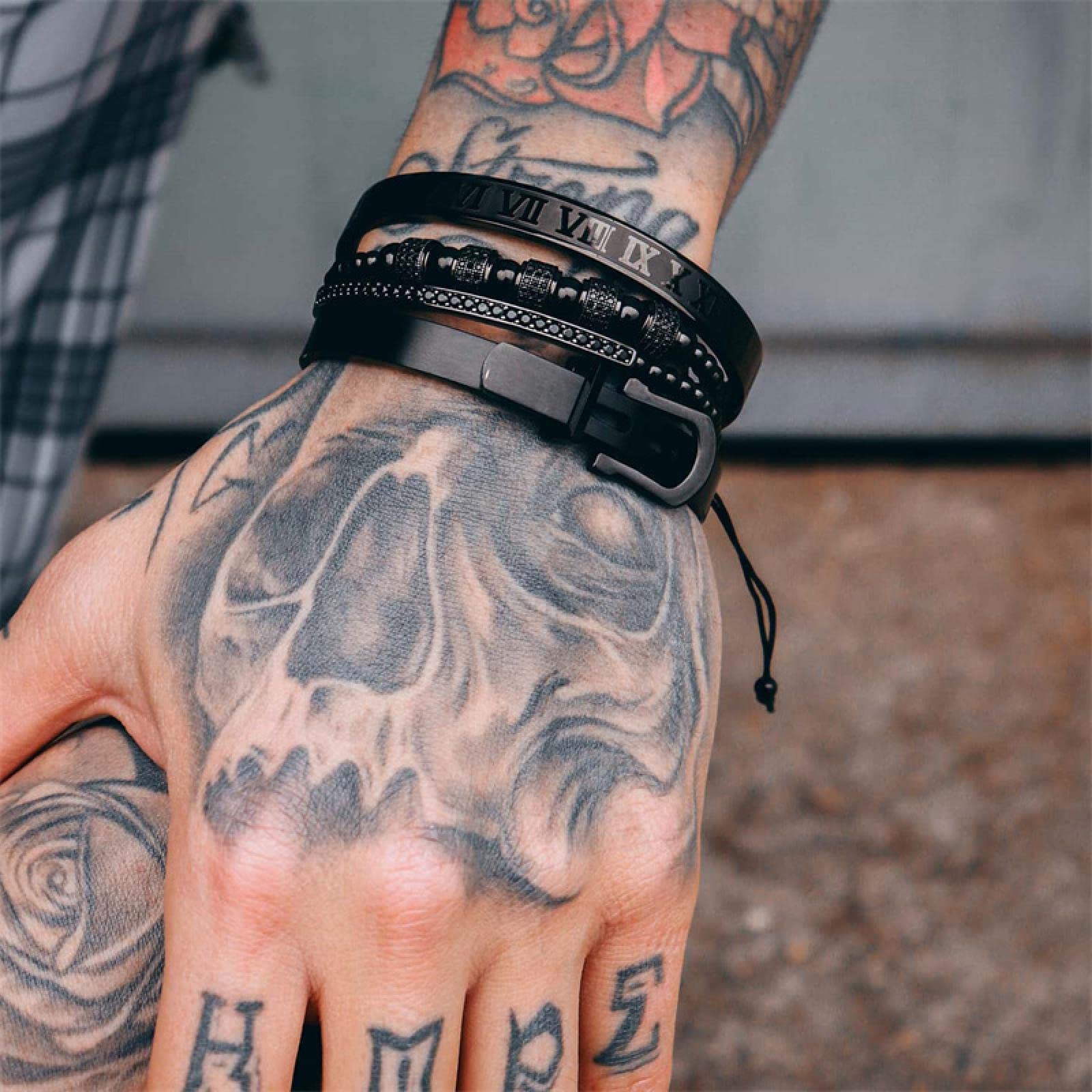 Armband Herren Armbänder Armreif Damen Männer Geschenk 4 Teile/Satz Neue Klassische Krone Lange Charme Männer Armband Geschenk
