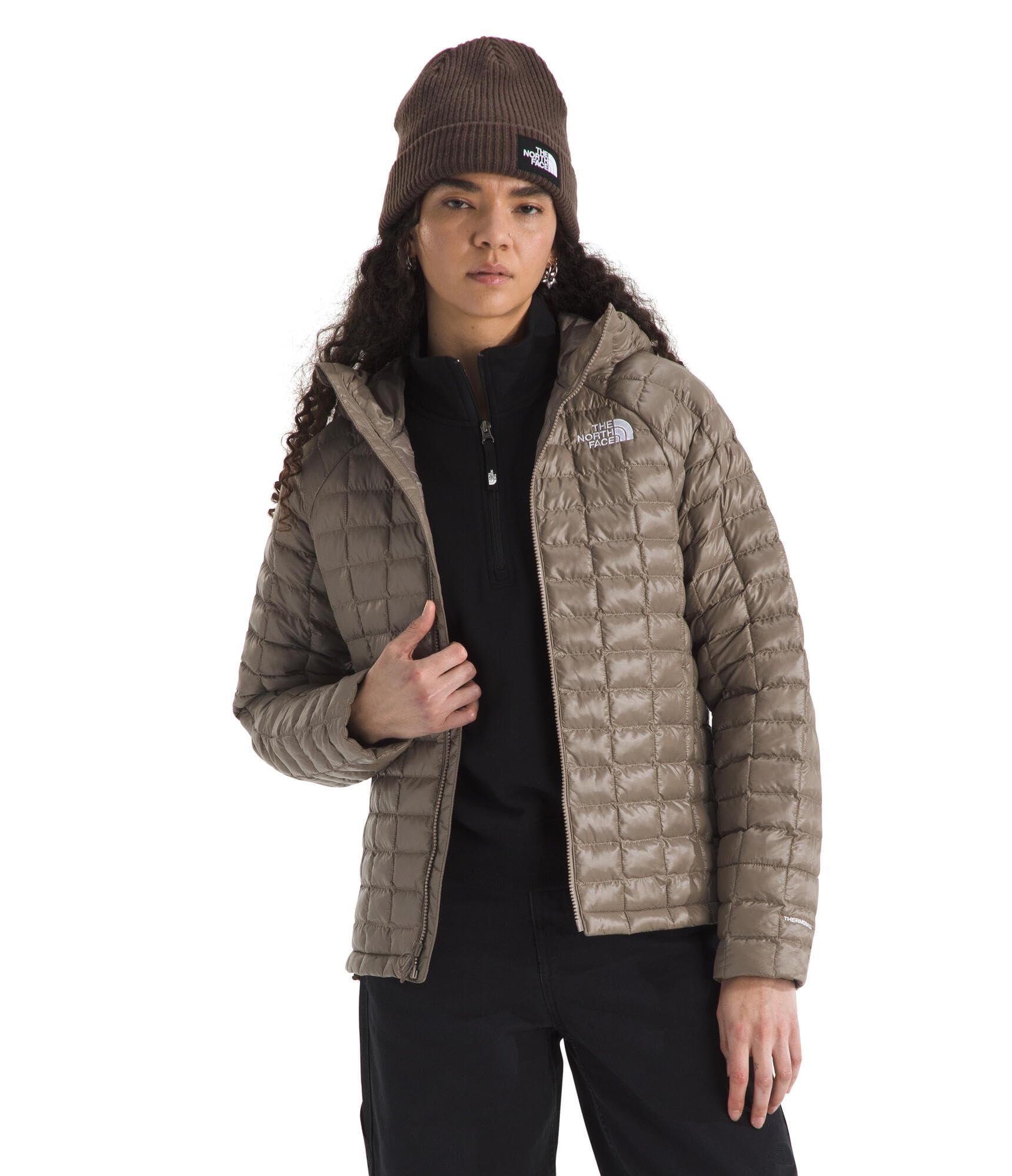 THE NORTH FACE Women's Thermoball Hooded Jacket | High Loft Insulation, Wind & Water Resistant, Adjustable Hood & Zip Pockets