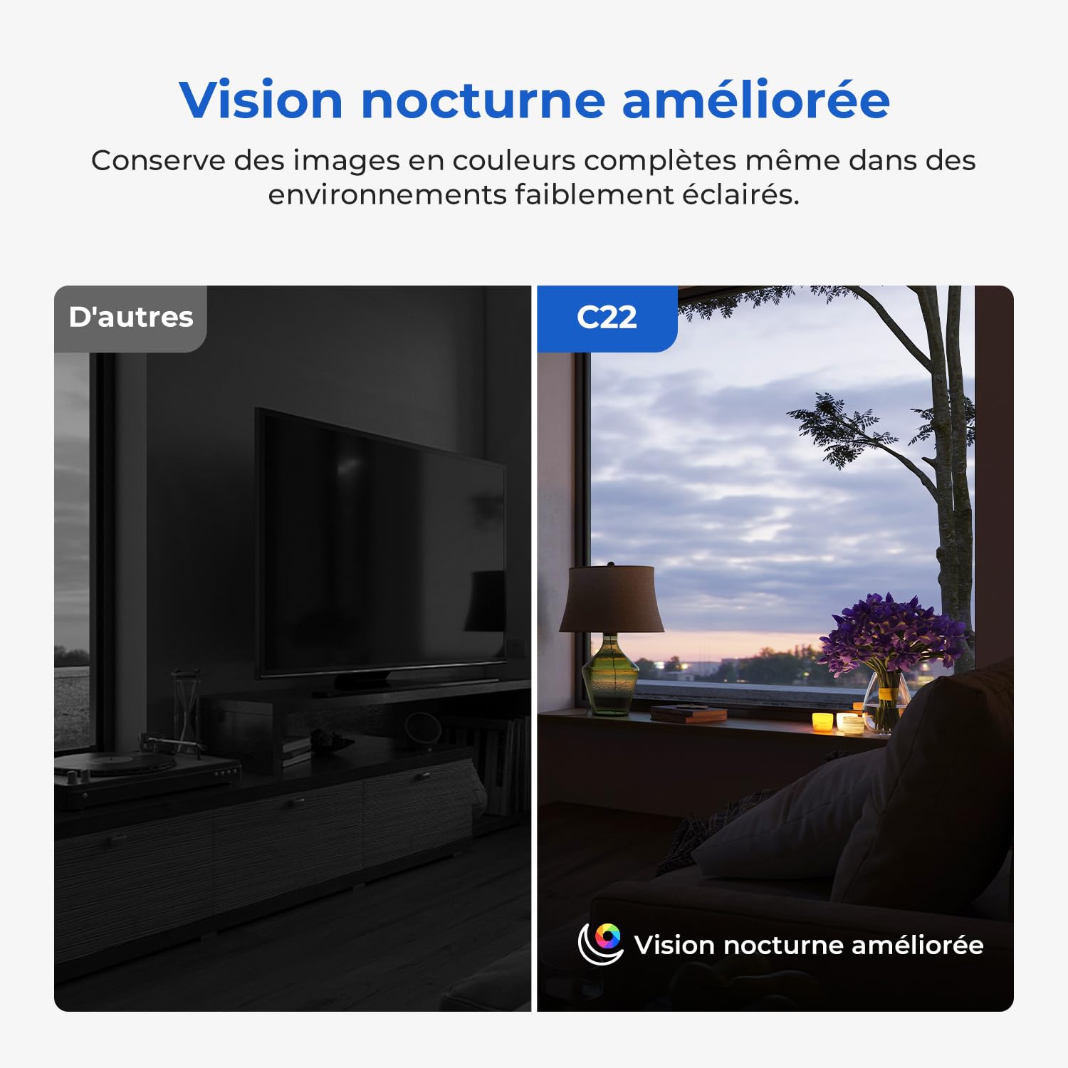 IMILAB 3K 5MP Cámara de Interior, 360° Surveillance Bébé et Animaux Camera