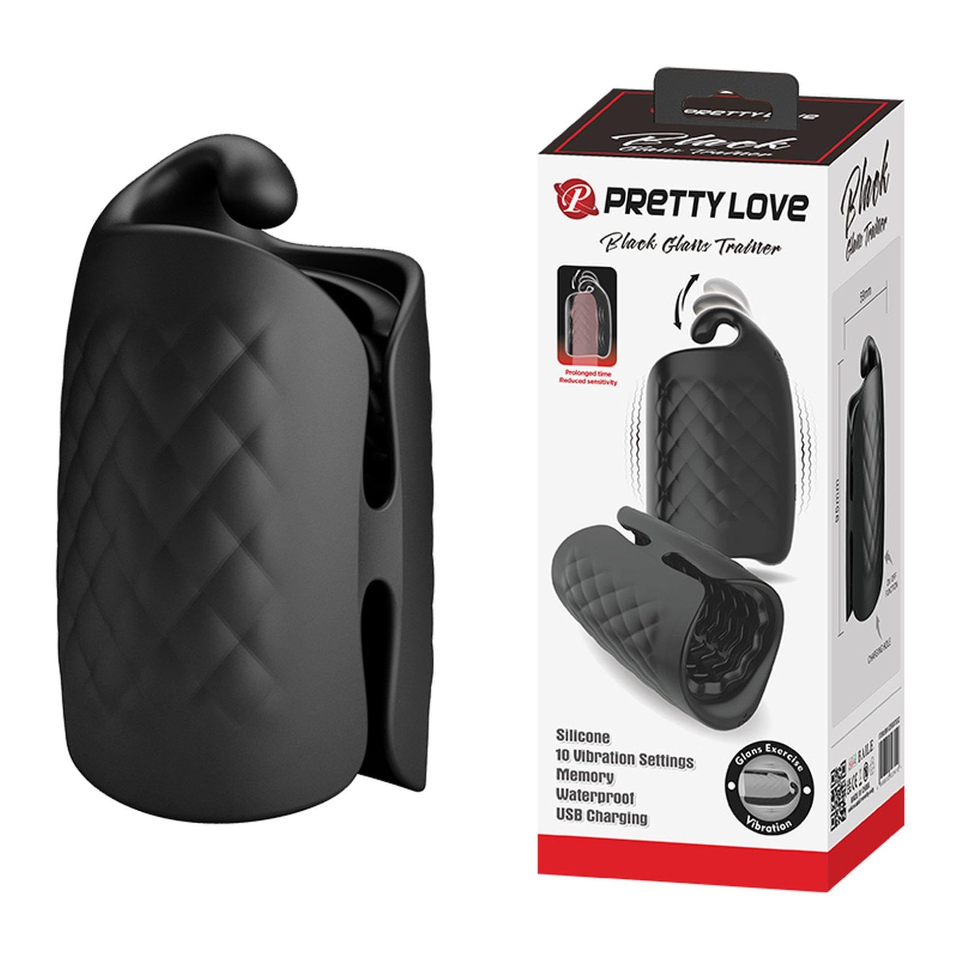Pretty Love Vibrating Glans Trainer Black 1Ud-image