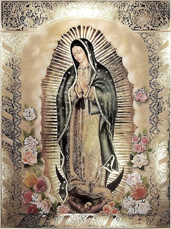 Rompecabezas de 500 piezas con retrato corporal de Nuestra Señora de Guadalupe para adultos y niños Juego de rompecabezas de paciencia Educación