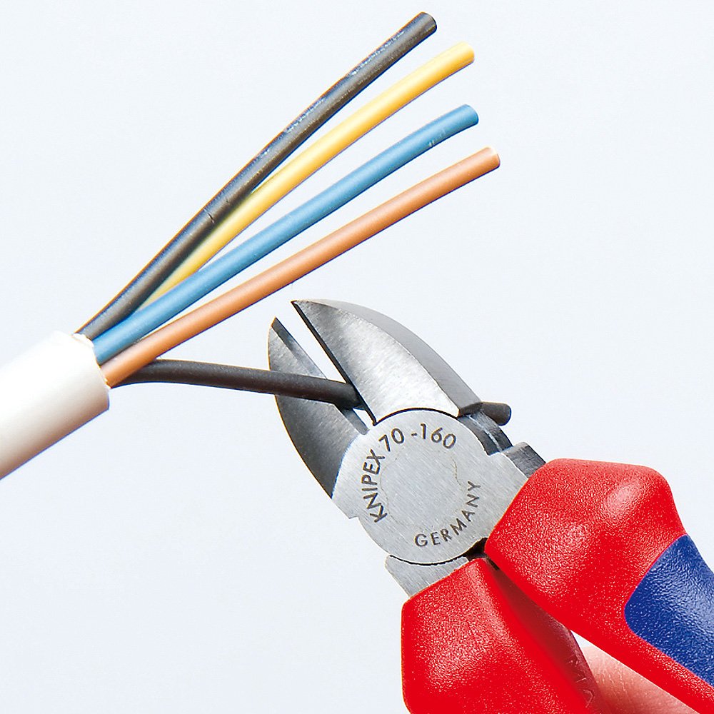 Knipex Diagonal Cutter chrome-plated, with multi-component grips 160 mm 70 05 160 1