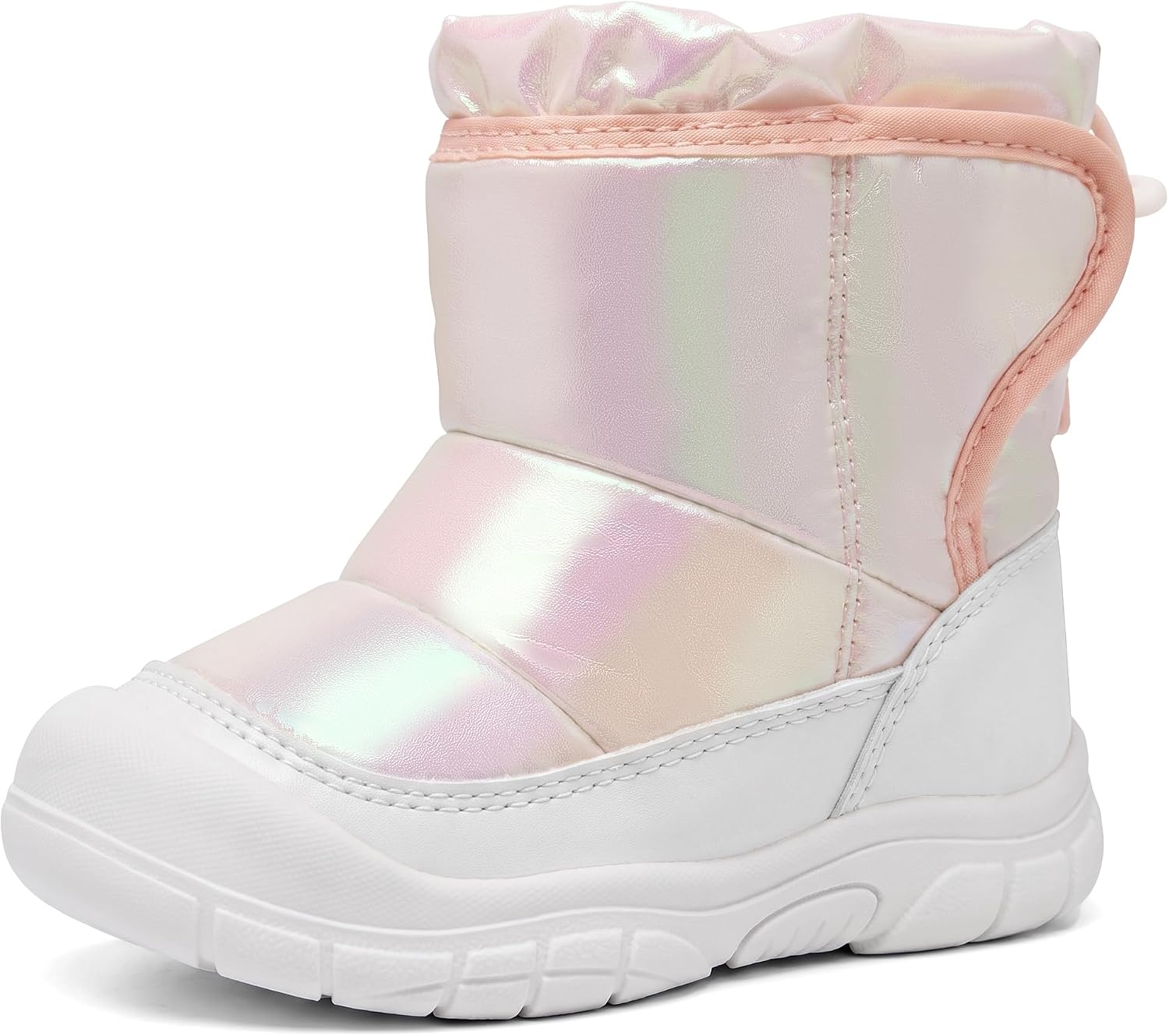 MORENDL Toddler Snow Boots Faux Fur Baby Boy & Girl Winter Walking Shoes