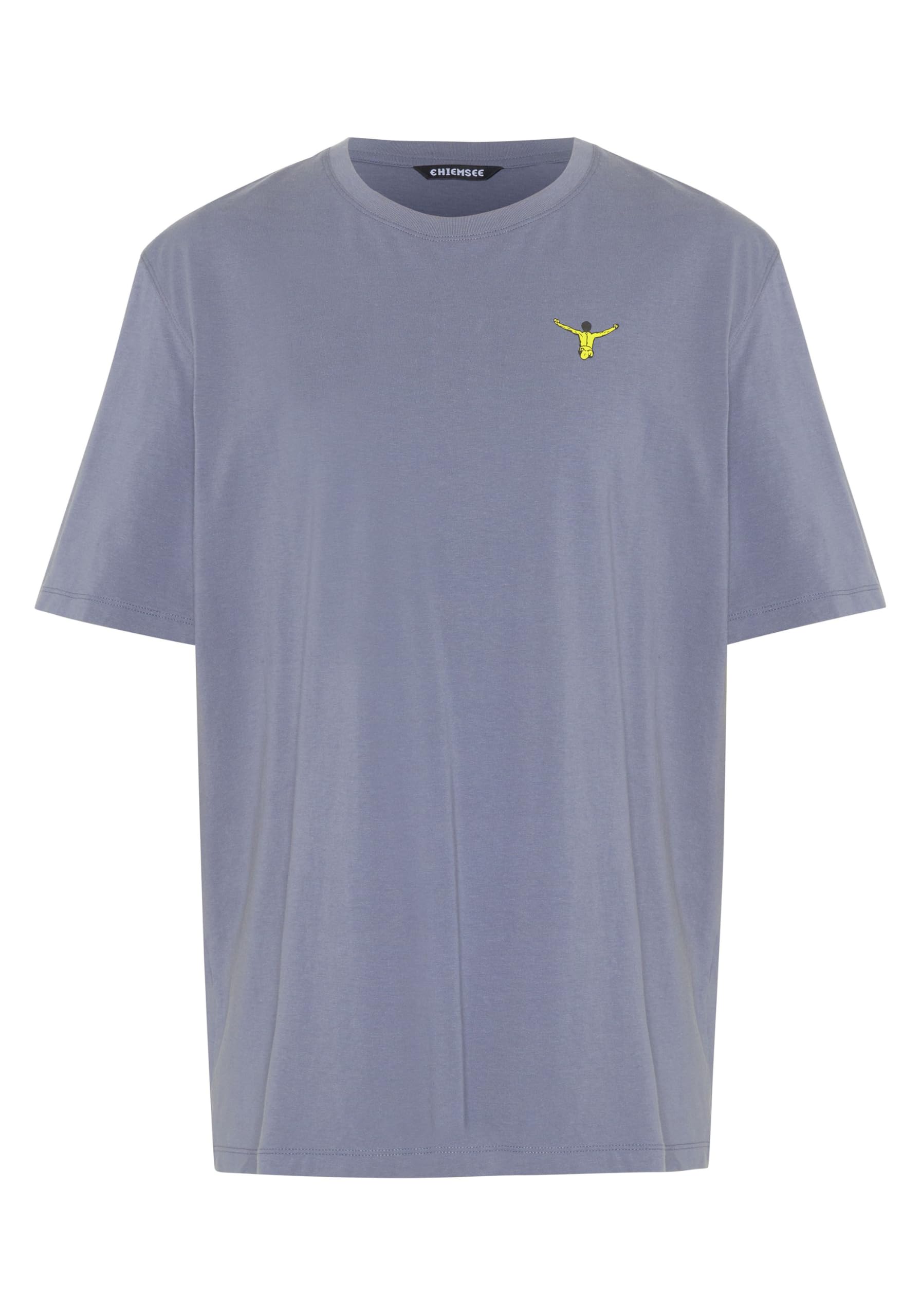 Crew Neck T-Shirt with Neon Logo Print