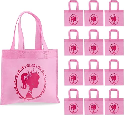 XUWAIDSGN 24 bolsas de regalos de princesa para niñas, bolsas de regalo de fiesta, lindas bolsas de golosinas de color rojo rosa, bolsas de