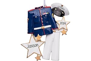 Personalized Marines Christmas Ornament 2024