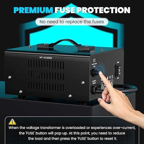 Miniatura 7 de Transformador convertidor de voltaje de 4000 W (110 V a 220 V o 220 V a 110 V) convertidor elevador hacia arribaabajo 110120 voltios - 220240