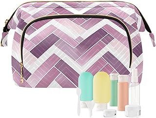 KLL Lavender Blush Herringbones Toiletry Bags...