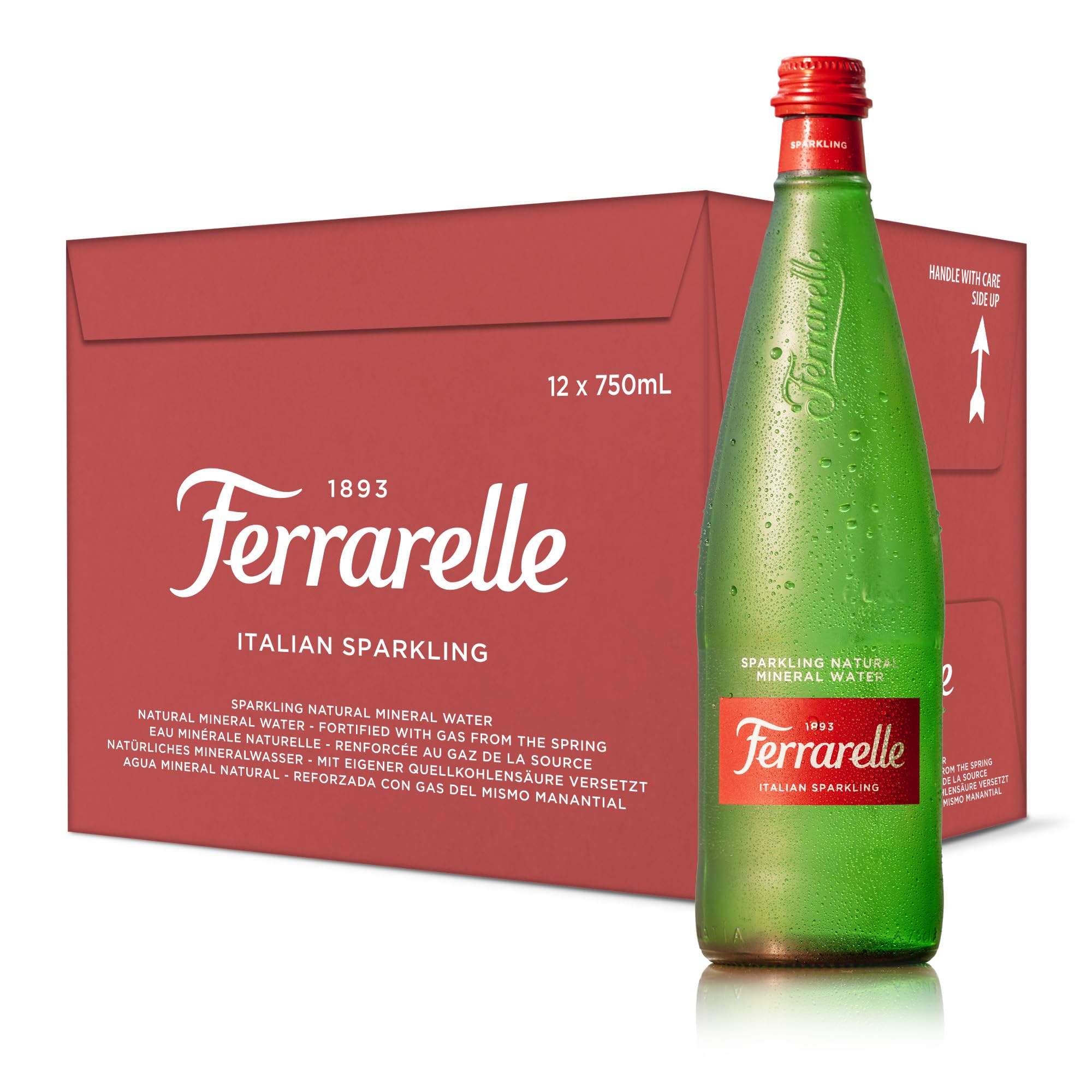 Ferrarelle Sparkling Water, 12 x 750ml