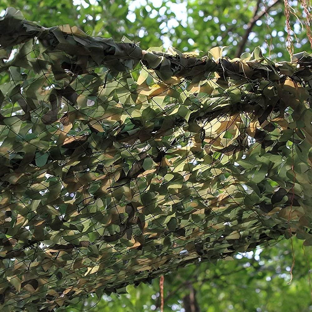 Red de Camuflaje Forestal de 4 m (10 × 13 pies), Red Militar de Camuflaje, Redes de protección Solar para Caza, Red de Camuflaje para Tiro y Acampada, Redes de Malla para Ciervos