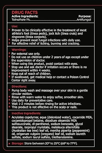 Miniatura 2 de Blackbelt Gel de baño - Jabón corporal antifúngico de atleta - Previene y trata la tiña, la picazón y el pie de atleta