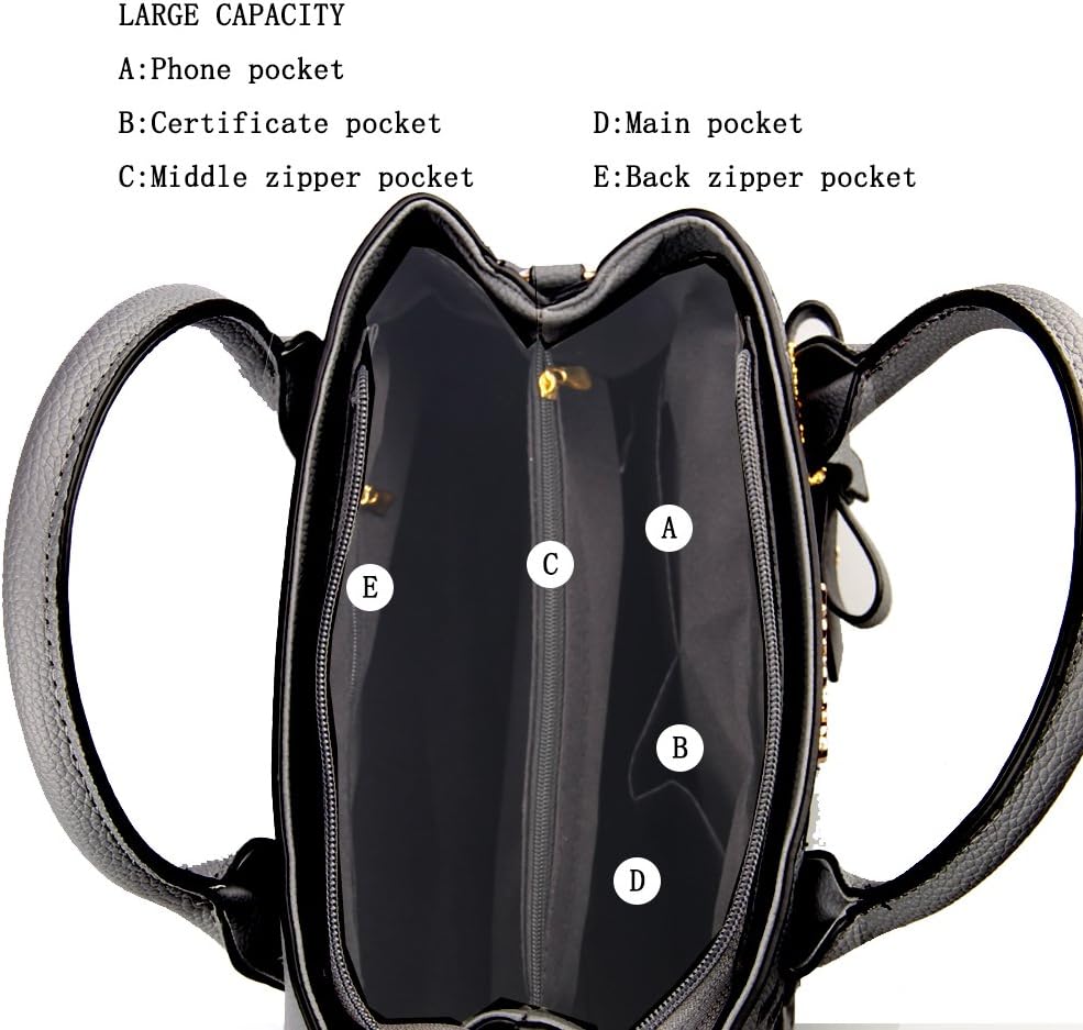 Purses and Handbags for Women Fashion Ladies PU Leather Top Handle Satchel Shoulder Tote Bags | Fashion, Ladies, Shoulder, Fashion, Ladies, Shoulder - Image 5