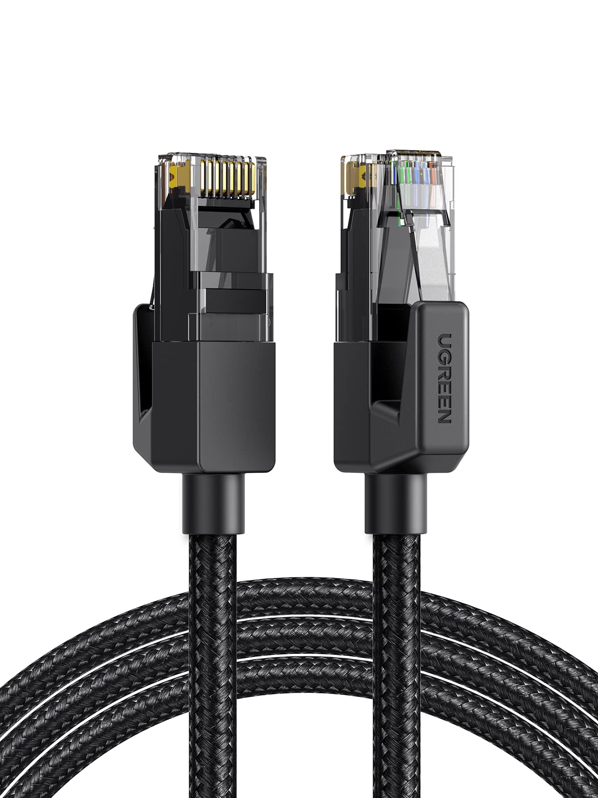 UGREENEthernet Cable Cat 6 5M Braided Network Cable 1Gbps High Speed Internet Cord Shielded LAN Wire RJ45 Connector Compatible with Router PS5 Xbox Smart TV Switch WiFi Extender Ethernet Adapter