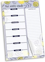 Vista 1 de bloom daily planners - Bloc de notas semanal para planificar las comidas con imanes para el refrigerador, incluye una «Lista de compras