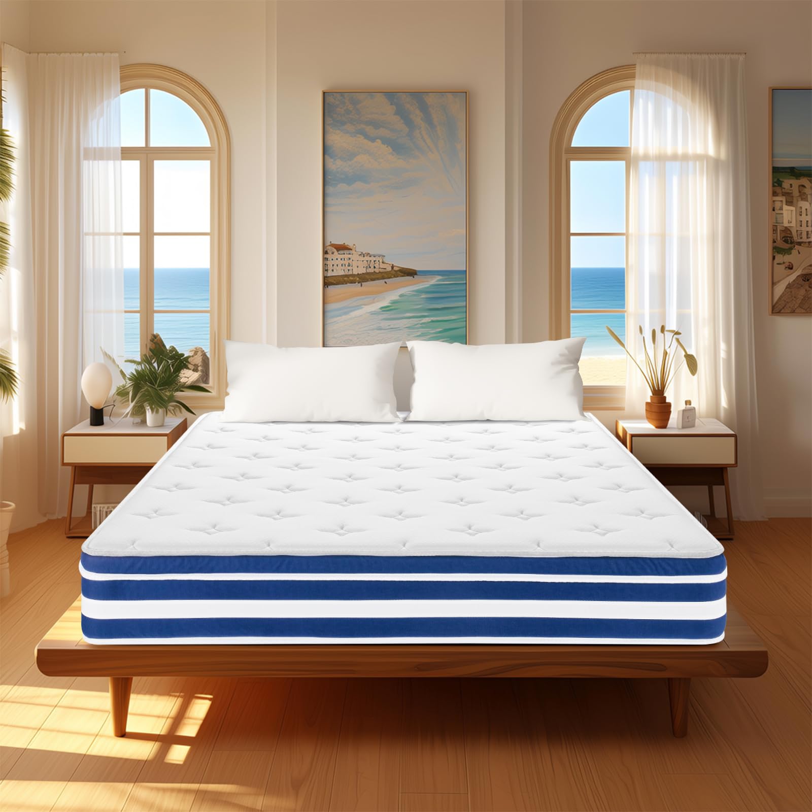 Full Mattress, 12 Inch Hybrid Full Size Mattress in a Box with Gel Memory Foam and Pocket Springs, Medium Firm Mattresses for Pressure Relief & Motion Isolation & Edge Support, Non-Fiberglass