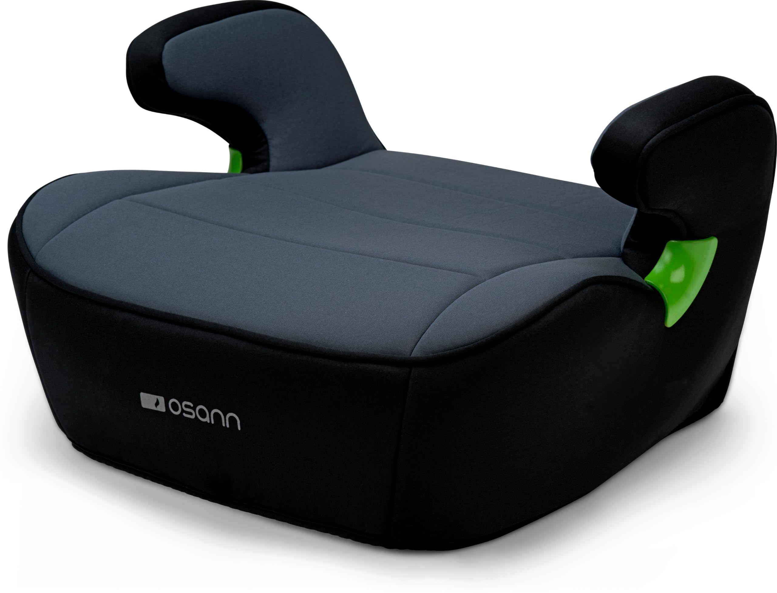 Osann Junior 2er Set Sitzerhöhung Auto Kinder ohne Isofix | • Sitzschale Kinder 126-150 cm ca. 15 - 36 kg, i-Size Sitzerhöhung ab 6 Jahre, extra weich, bequem & sicher – Nero