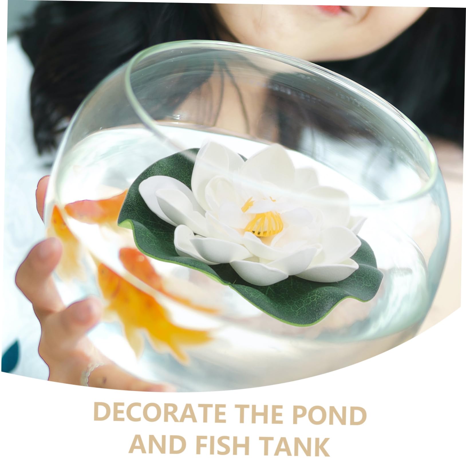 VALICLUD 4 pièces Fleurs de Lotus Artificielles Flottantes de Eva pour Bassins Aquariums et Décoration Naturelle Sécurisée pour Poissons Rouges Violettes Roses et Blanches