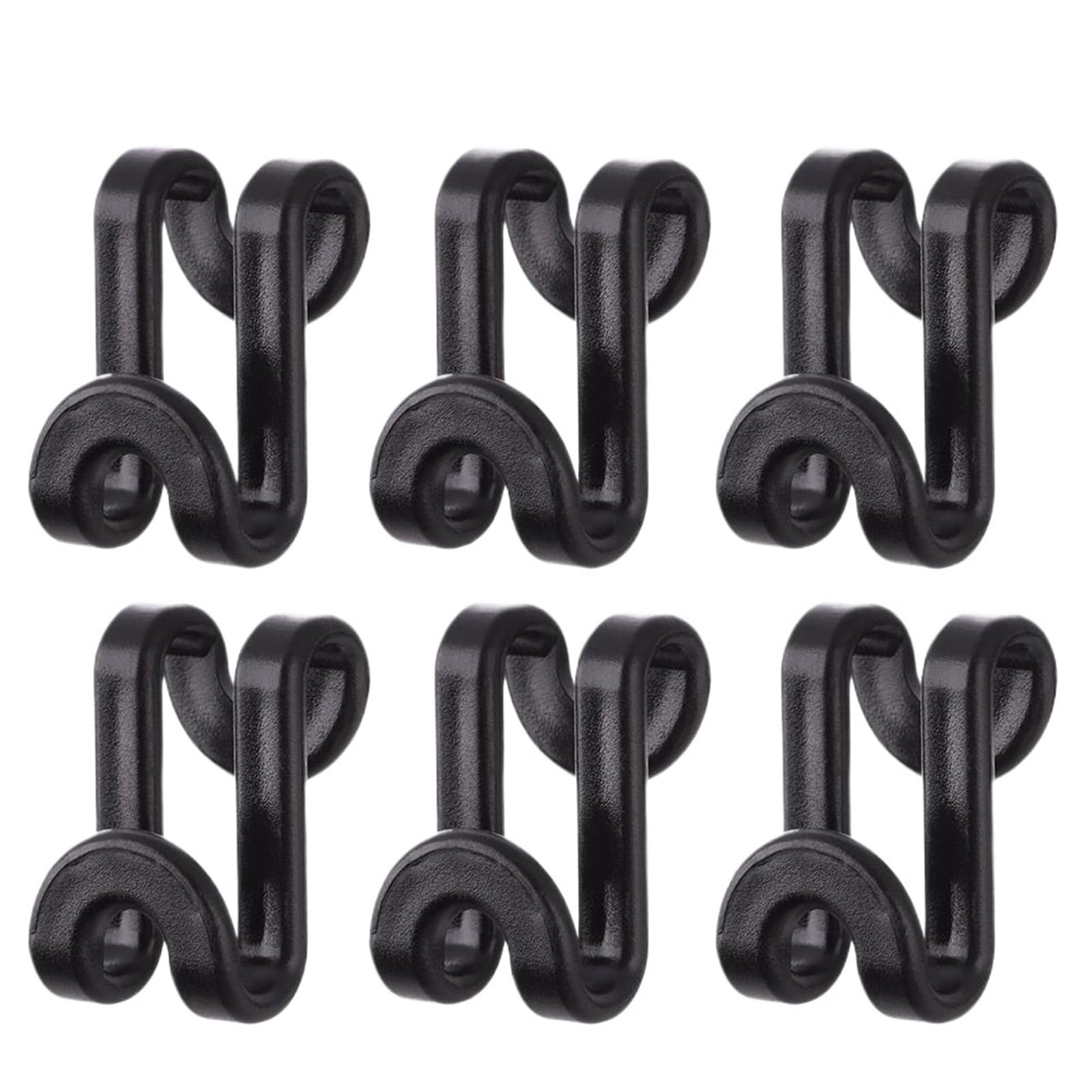 Hangers for Clothes Space Savers 300pcs Clothes Rack Wardrobe Hanging Hanger Connection Hook Space Saving(Black)