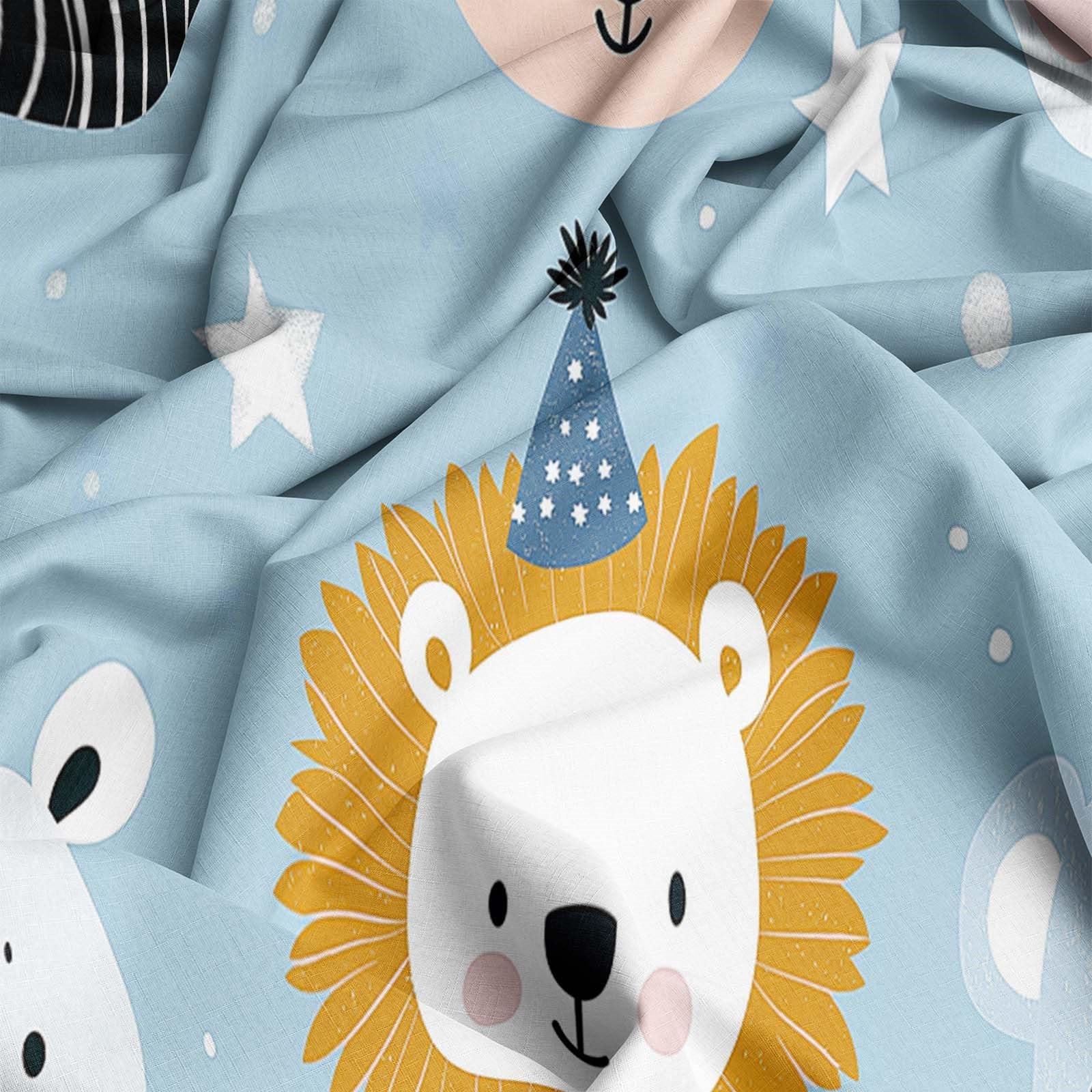 Copripiumino Matrimoniale 200 x 200 cm Animali Astratti Del Fumetto Set Copripiumino in Policotone, Reversibile Biancheria da Letto 3 Pezzi, Copripiumone con Cerniera e 2 Federe