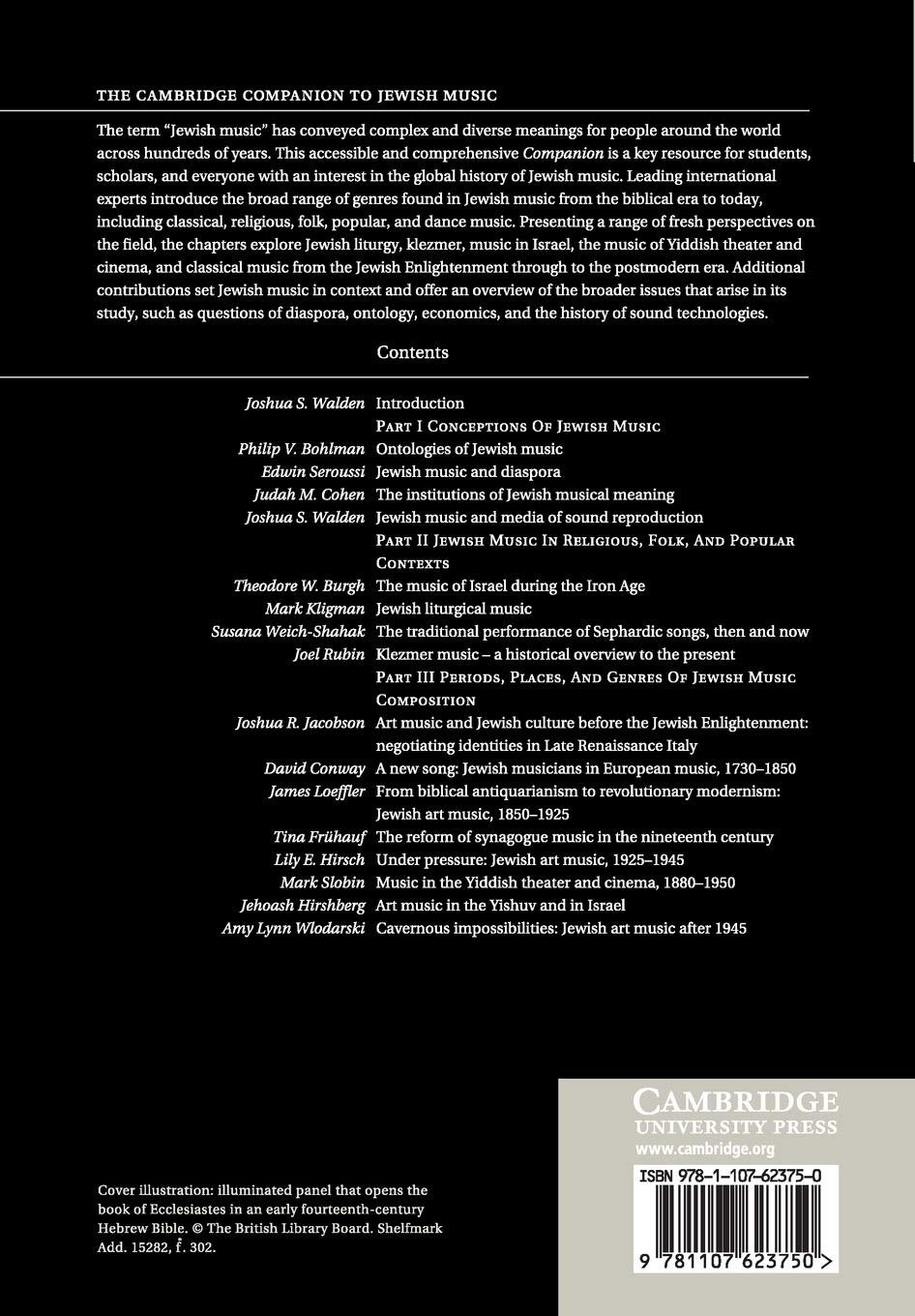 The Cambridge Companion to Jewish Music (Cambridge Companions to Music)