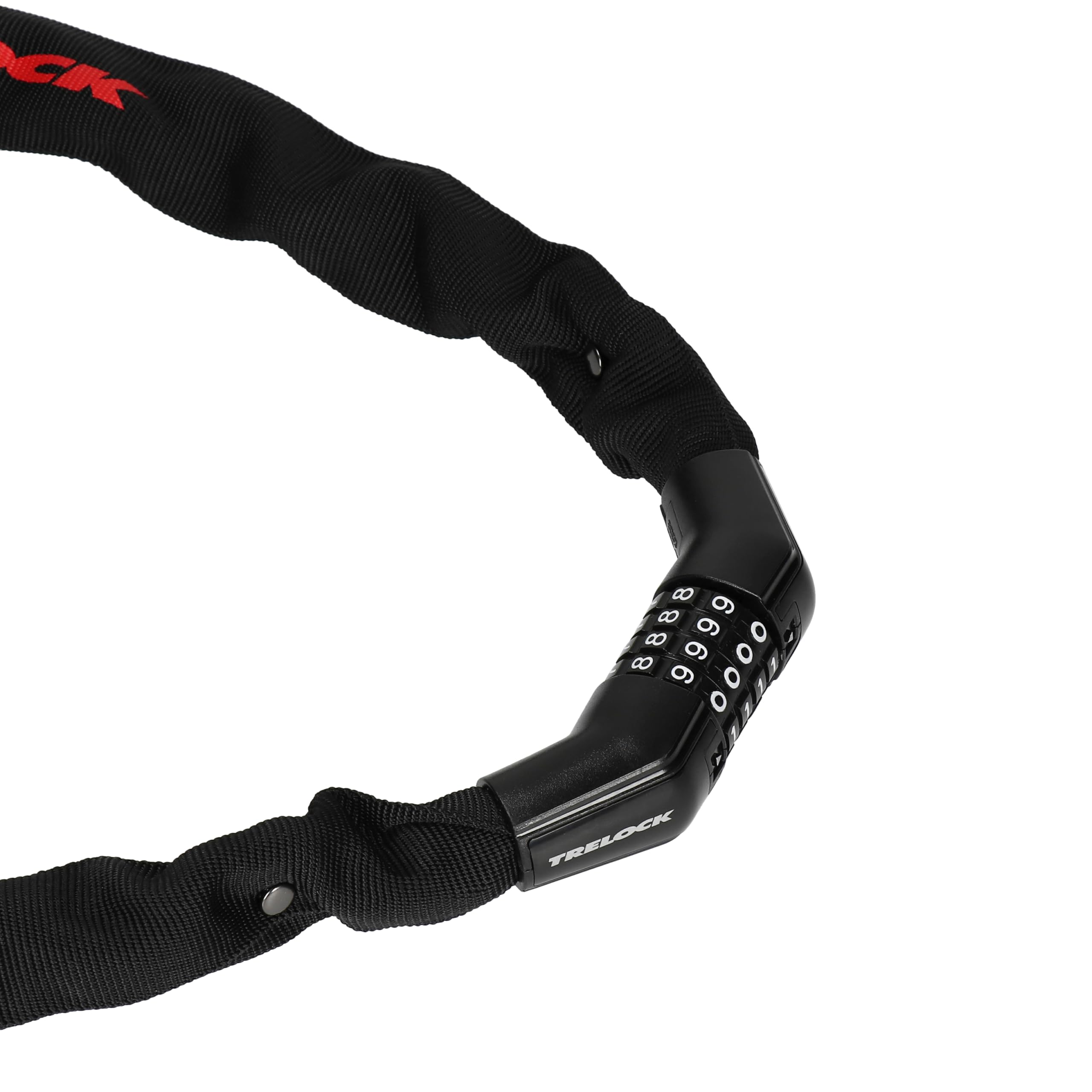 TRELOCK BC 360 Code Kettenschloss – Länge 110 cm – Kettenglieder 6 mm – Sicherheitsstufe 8 – Frei einstellbarer Code