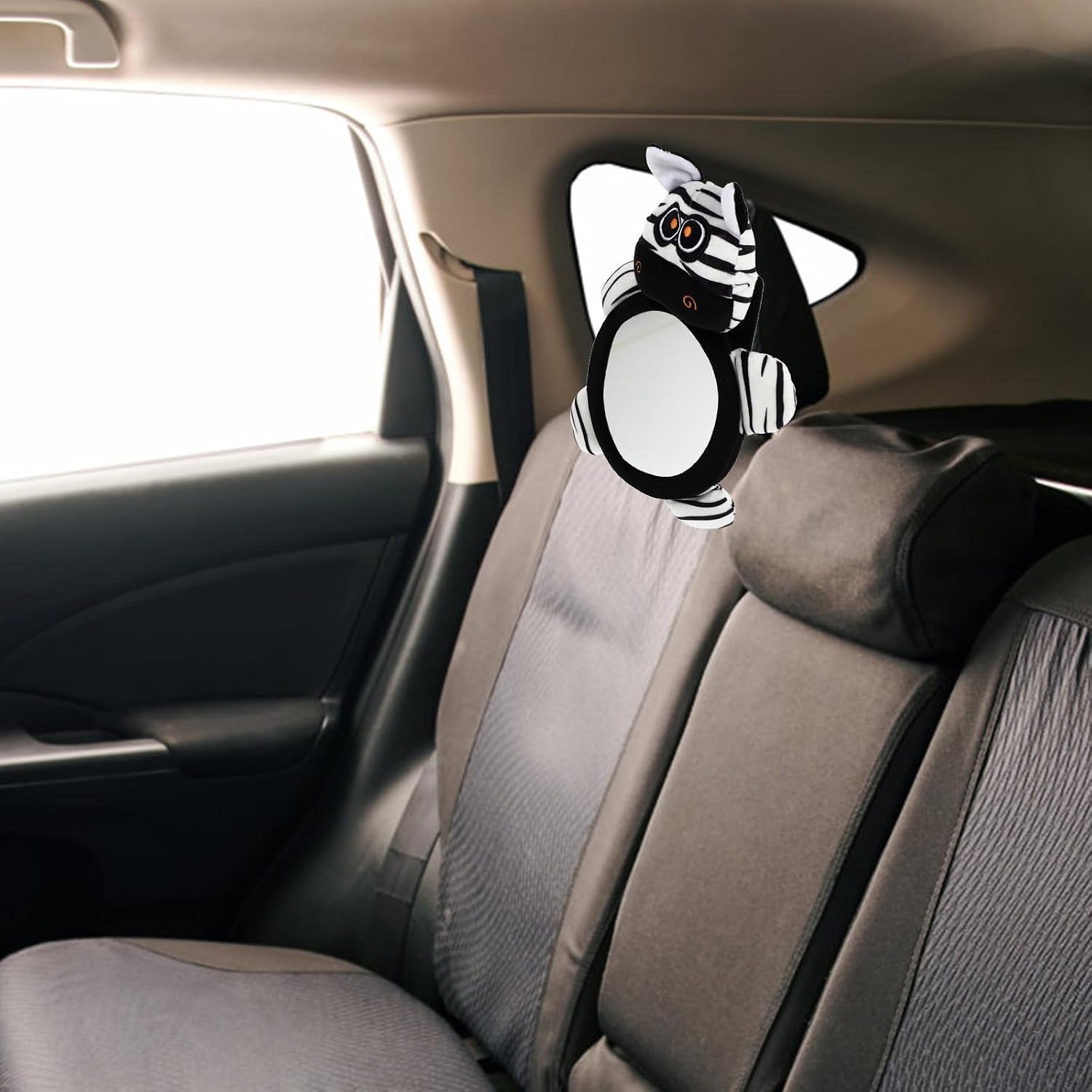 UPKOCH Rearview Mirror Zebra Pattern Seat Reverse Reflector Safety Mirror Observation Shatterproof for Rear-facing Car Seats