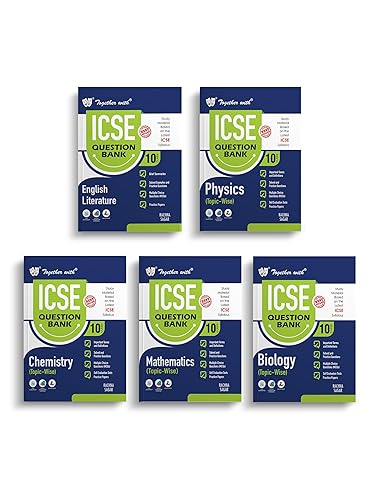 Together with ICSE English Literature, Physics, Chemistry, Mathematics &amp; Biology Class 10 Question Bank Exam 2025 (Set of 5 Books) (Chapterwise &amp; Topicwise)